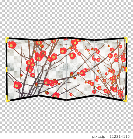 木瓜の銀屏風 112214116