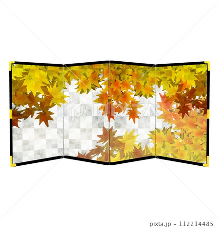 紅葉の銀屏風 112214485