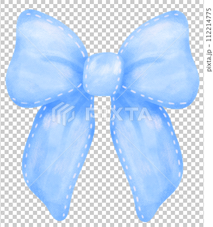Blue Coquette bow and frame aesthetic watercolor 112214775