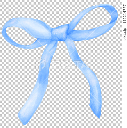 Blue Coquette bow and frame aesthetic watercolor 112214777