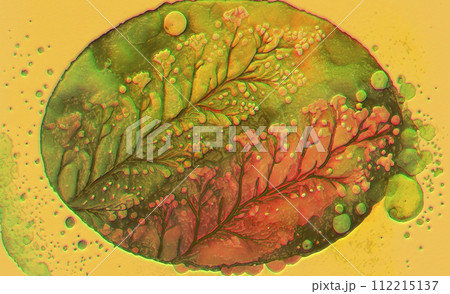 Beautiful microworld, microbes of different shapes, 3D illustration 112215137