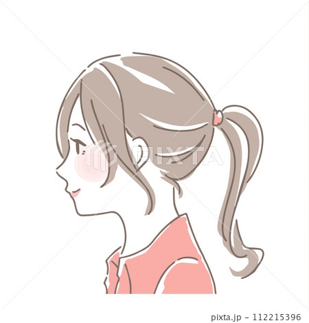 横顔の綺麗な女性 112215396