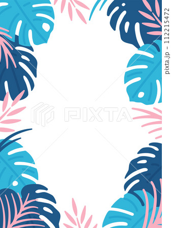 南国を連想させるおしゃれでシンプルな夏のベクター素材。 112215472