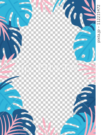 南国を連想させるおしゃれでシンプルな夏のベクター素材。 112215472