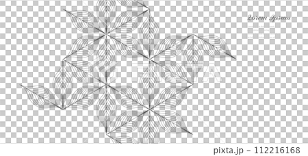 geometry abstract striped lines leaves retro background 112216168