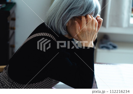 一人暮らしのシニア女性 112216234