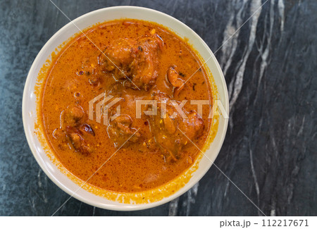 Top view of the Indian food chicken tikka masala Top view of the Indian food chicken tikka masala 112217671