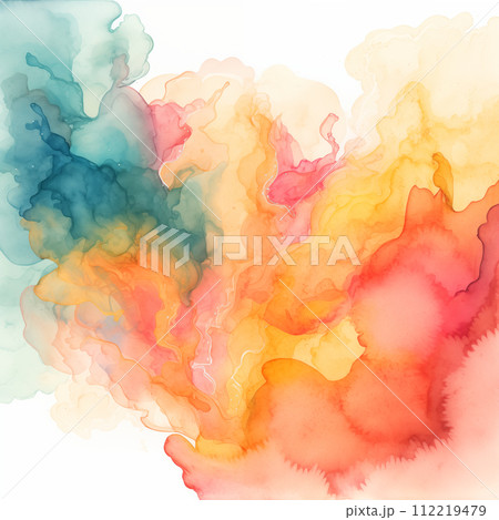 Bright abstract watercolor drawing 112219479