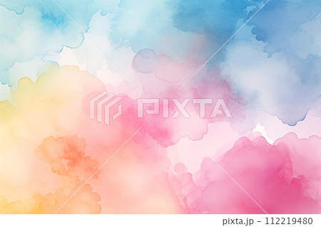 Bright abstract watercolor drawing 112219480