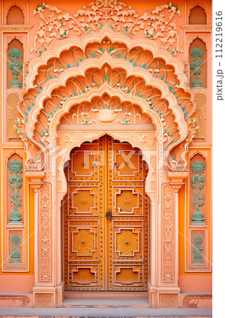 Ornamental door in India 112219616