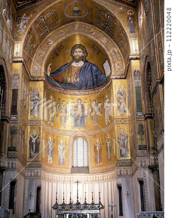 モンレアーレ大聖堂　クリストのモザイク　（イタリア　シチリア島） 112220048