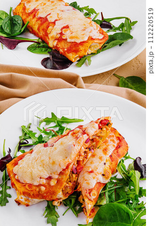 Vegetarian quesadilla with vegetables and cheese 112220519