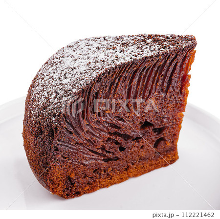 Hot chocolate brownie isolated on white Hot chocolate brownie isolated on white 112221462