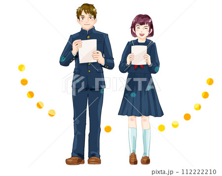 卒業入学学生制服姿 卒業入学学生制服姿 112222210