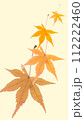 日本画的もみじの紅葉 112222460