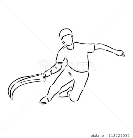 basque pelota vector line icon. playing basque pelota. sport pictogram illustration. basque pelota vector line icon. playing basque pelota. sport pictogram illustration. 112223053