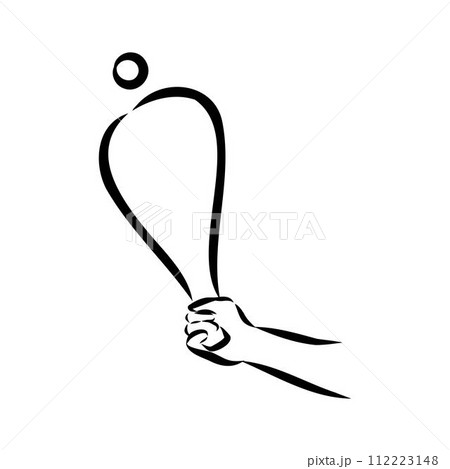 basque pelota vector line icon. playing basque pelota. sport pictogram illustration. basque pelota vector line icon. playing basque pelota. sport pictogram illustration. 112223148