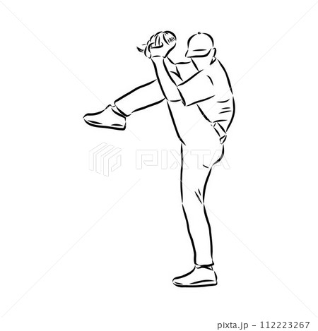 Doodle style baseball and glove in vector format Doodle style baseball and glove in vector format 112223267