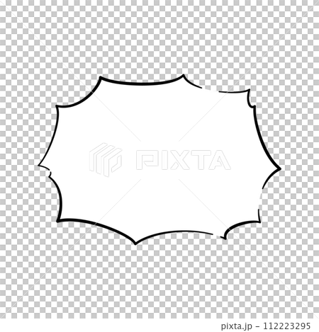 [Single item] A simple speech bubble that can be used to express surprise, screams, and screams 112223295