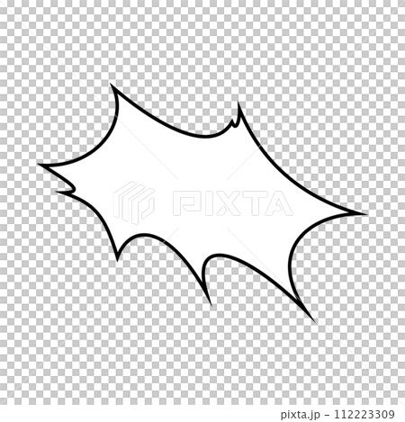 [Single item] A simple speech bubble that can be used to express surprise, screams, and screams 112223309