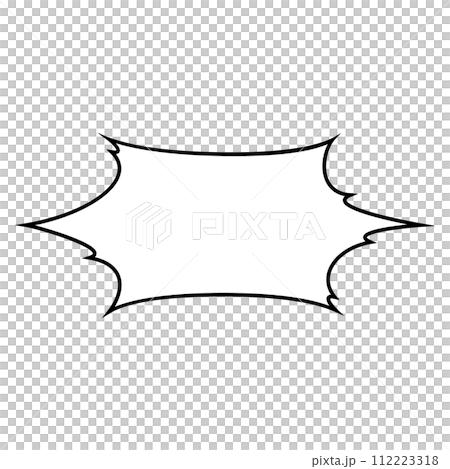 [Single item] A simple speech bubble that can be used to express surprise, screams, and screams 112223318