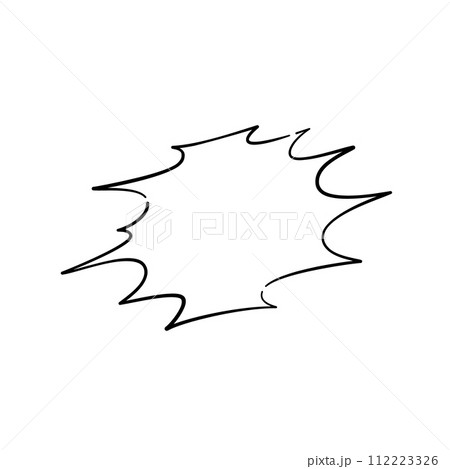 【単品】ビックリ・絶叫・叫び声に使えるシンプルな吹き出し 112223326