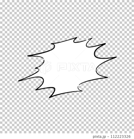 【単品】ビックリ・絶叫・叫び声に使えるシンプルな吹き出し 112223326