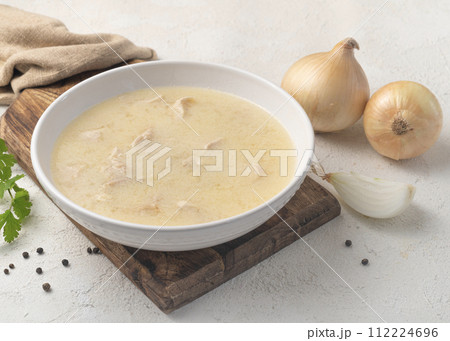 Chikhirtma - Georgian traditional soup made from chicken 112224696