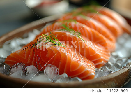 Close Up of a Plate of Fish on Ice 112224966