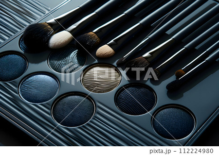 Makeup Brushes on Tray 112224980