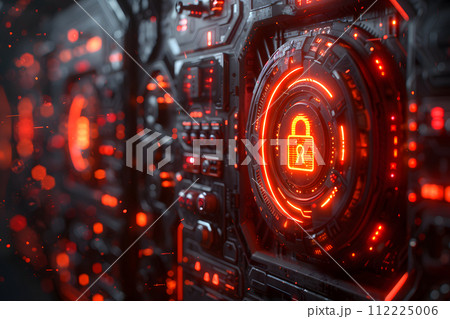 Computer Screen With Lockのイラスト素材 [112225006] - PIXTA