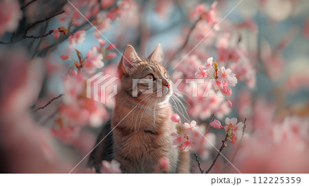ネコと桜 ネコと桜 112225359