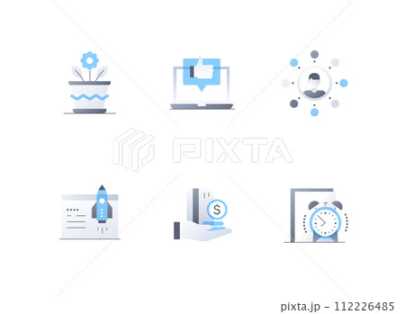 Startup and new business - flat design style icons set 112226485