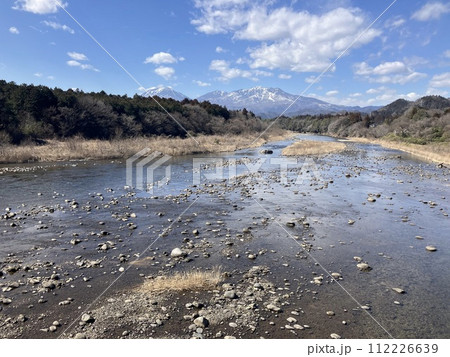 鬼怒川から見渡す残雪の日光連山_3月 112226639