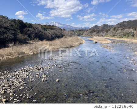鬼怒川から見渡す残雪の日光連山_3月 112226640
