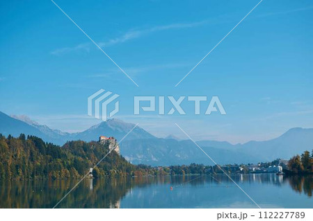 lake bled , view on castle lake bled , view on castle 112227789