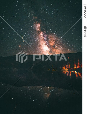 night landscape with stars night landscape with stars 112228381