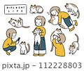猫と女の子の暮らしセット 112228803