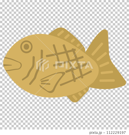 たい焼きのイラスト 112229197