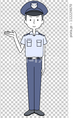 Information: Illustration of Air Self-Defense Force Sergeant (summer uniform, short sleeves) 112229870