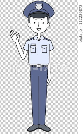 オッケーサイン 航空自衛隊 曹士(夏制服・半袖)のイラスト オッケーサイン 航空自衛隊 曹士(夏制服・半袖)のイラスト 112229872