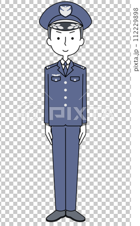 きをつけ 航空自衛隊 幹部(冬制服)のイラスト きをつけ 航空自衛隊 幹部(冬制服)のイラスト 112229898