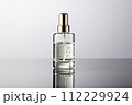 AI-generated content. Liquid hyaluronic gel cosmetic, transparent bottle with pipette. Aging, skin care concept 112229924