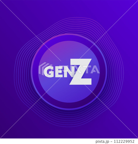 gen z vector design on blue 112229952