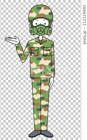 案内 陸上自衛隊 迷彩服(防護マスク)(男性) 案内 陸上自衛隊 迷彩服(防護マスク)(男性) 112229992