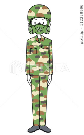 きをつけ 陸上自衛隊 迷彩服(防護マスク)(男性) きをつけ 陸上自衛隊 迷彩服(防護マスク)(男性) 112229996