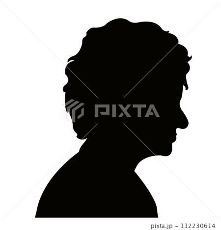 a woman head silhouette vector 112230614
