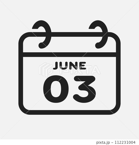 Icon page calendar day - 3 June Icon page calendar day - 3 June 112231004