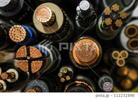 Cross section of high-voltage cable High quality photo 112232890