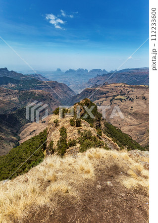 Semien or Simien Mountains National Park, Ethiopia wilderness landscape 112233600
